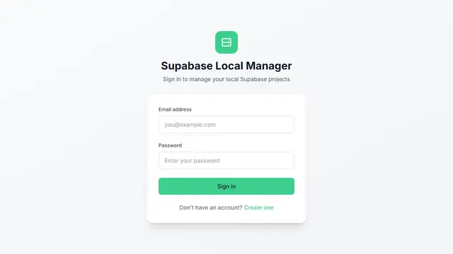Sign-in page in its initial state before credentials are entered.